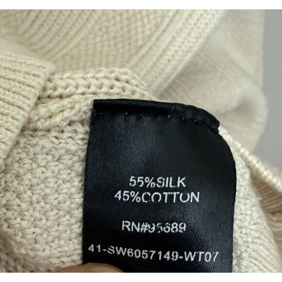 Todd Snyder Mens Cream Polo Sweater Silk-Cotton Blend M Tailored Quality - Picture 6 of 6